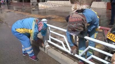 甘肃敦煌：扮靓城市“容颜” 为创城工作添彩
