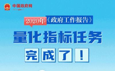 2020年《政府工作报告》量化指标任务完成了！