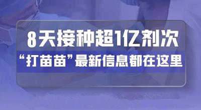 8天接种超1亿剂次！“打苗苗”最新信息都在这里