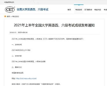 英语四、六级明起查分！还有一个好消息…