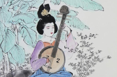 亚明《独坐幽篁里》赏析