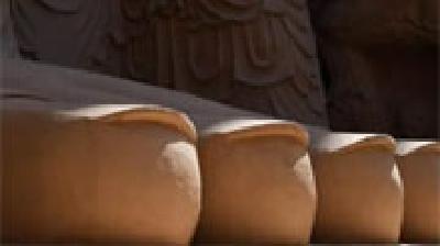 距今约1600年天梯山石窟大佛的脚，“康复”了！