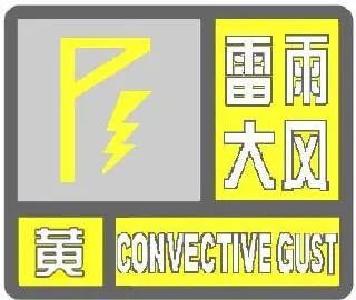 枣阳市气象台发布雷雨大风黄色预警