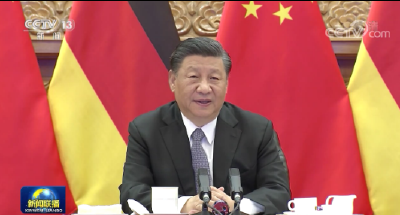 习近平同德国总理举行视频会晤