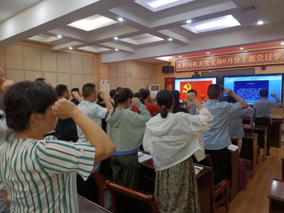 市水利局组织召开局机关党支部6月主题党日活动