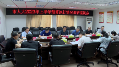 V视 | 市人大常委会召开2023年上半年预算执行情况调研座谈会