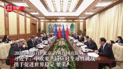 独家视频丨习近平：中欧要共同应对全球性挑战 携手促进世界稳定、繁荣