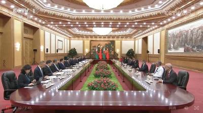 习近平会见马达加斯加总统拉乔利纳