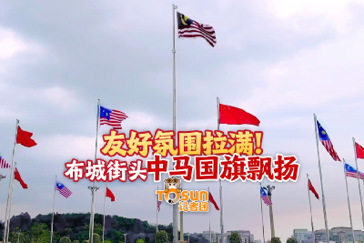 时政Vlog丨友好氛围拉满！布城街头中马国旗飘扬
