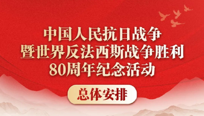 中国人民抗日战争暨世界反法西斯战争胜利80周年纪念活动总体安排