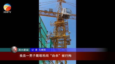 【视频】我县一男子爬塔吊闹“自杀”被刑拘