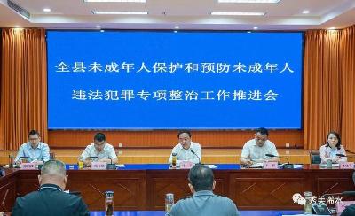 付宇主持召开未成年人保护和预防未成年人违法犯罪专项整治工作推进会