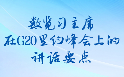 学习新语｜数览习主席在G20里约峰会上的讲话要点