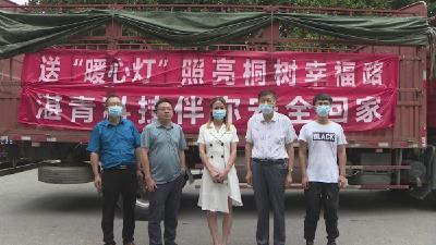 爱心企业为桐树村捐赠20套太阳能LED路灯