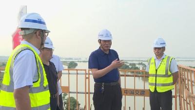 襄阳市领导检查汉江在建项目防汛工作