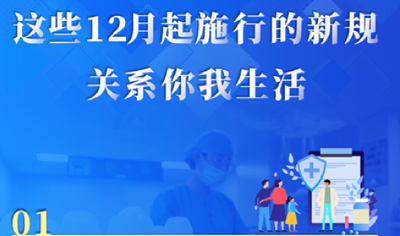 这些12月起施行的新规，关系你我生活！