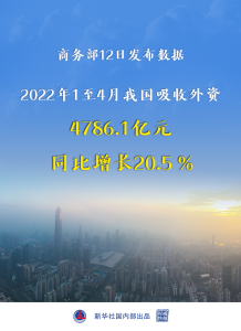 新华全媒+丨前4个月我国平均每天有1.5个外资大项目落地