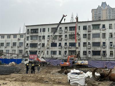 宜城市中医医院新建项目正在紧张施工 