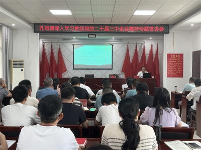 【学习贯彻党的二十届三中全会精神】孔湾镇深入学习贯彻党的二十届三中全会精神