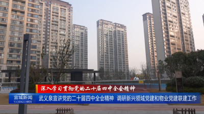 【云视听】【深入学习贯彻党的二十届四中全会精神】武义泉宣讲党的二十届四中全会精神  调研新兴领域党建和物业党建联建工作