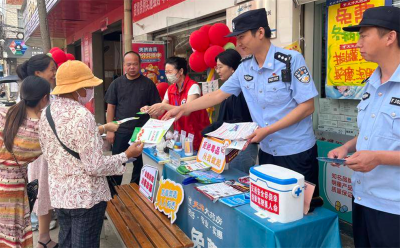 宜城市公安局南营派出所多点位开展禁毒宣传活动