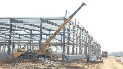 [项目建设在行动]长源朗弘一期项目生产车间钢结构基本完工