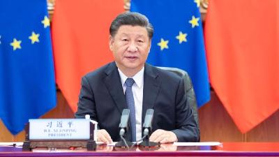 习近平同德国欧盟领导人共同举行会晤