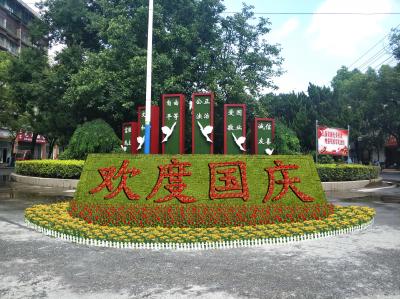 鲜花扮亮城 盛装迎两节