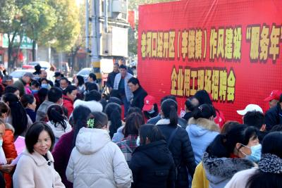 老河口市经开区（李楼镇）举办企业用工招聘会