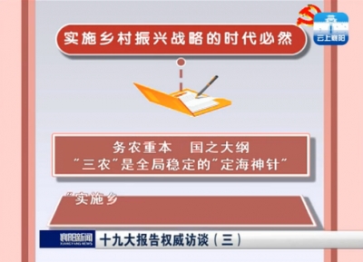 【V视】十九大报告权威访谈｜实施乡村振兴战略的时代必然