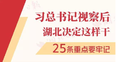 ​习总书记视察后，湖北准备怎么干？省委划了25条重点！