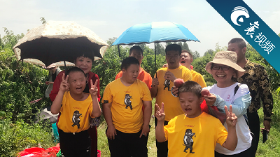 【襄视频】特殊群体首次体验采摘乐 爱心人士用心护航圆梦行 
