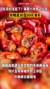 吃货们注意啦！襄阳小龙虾已上市