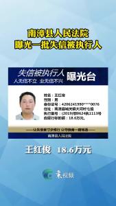 南漳县人民法院曝光一批失信被执行人