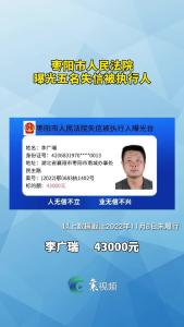 枣阳市人民法院曝光五名失信被执行人