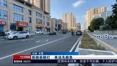 新路装路灯     单边先救急