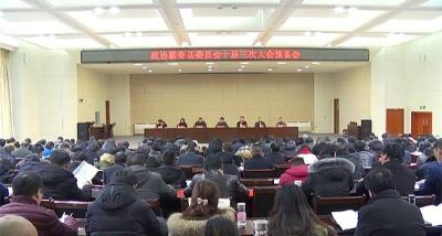 县政协十届三次会议召开大会预备会