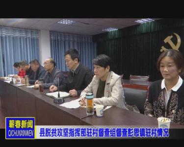 县脱贫攻坚指挥部驻村督查组督查彭思镇驻村情况