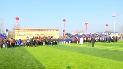 全县第五届中学生校园足球联赛在益才国际学校开幕