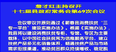 视频丨詹才红主持召开十七届县政府常务会第69次会议