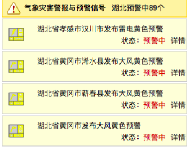 雷电+暴雨+冰雹！湖北连发89条预警…
