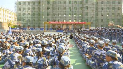 视频︱李时珍中医药职业技术学校军训会操展风采