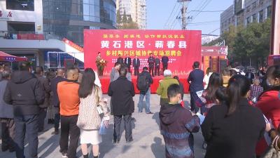视频︱黄石港区·蕲春县乡村振兴区域协作招聘会在蕲春举行