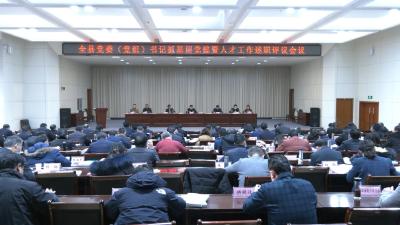 视频︱胡安元主持召开全县2021年度党委（党组）书记抓基层党建暨人才工作述职评议会