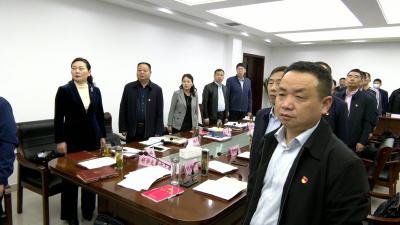 视频︱陈丹参加县政府办4月份“支部主题党日”活动
