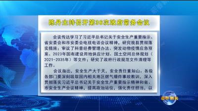 视频︱陈丹主持召开第36次政府常务会议