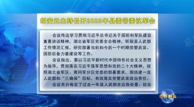 视频｜胡安元主持召开2023年县委常委议军会