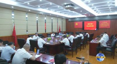 视频｜胡安元 桂勇军参加县委办机关5月份支部主题党日活动