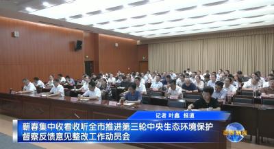 视频｜蕲春集中收看收听全市推进第三轮中央生态环境保护督察反馈意见整改工作动员会
