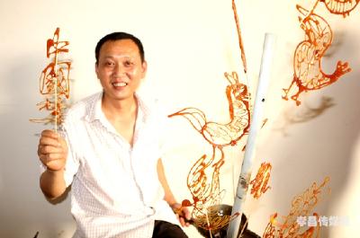 季店这对糖人父子，他们用勺子画出了孝昌人的童年！ 